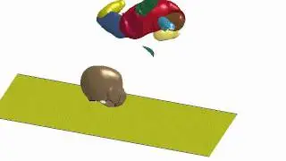 Infant FE/multi-body model rigid body contact