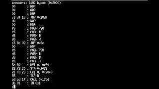 Intel 8080 Disassembler written in C