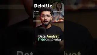 Deloitte Data Analyst Free Certification Course #shorts