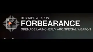 God Rolls For Forbearance PVE Crafting Guide