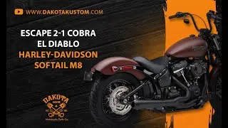 Escape 2-1 Cobra El Diablo Harley-Davidson Softail M8 - Dakota Kustom