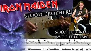 Iron Maiden - Blood Brothers Dave Murray's solo lesson (with tablatures and backing tracks)