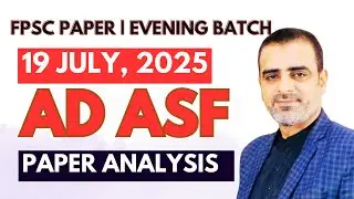Today AD ASF | Evening Batch | Paper Analysis