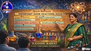 Quick Revision  |Important name reactions| Board Exam 2026 | Rashmi Rawat