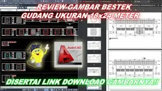 CONTOH GAMBAR KERJA GUDANG || KONSTRUKSI BAJA