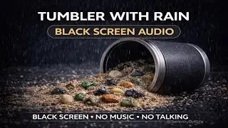 Soft Tumbler + Rain White Noise, 10 Hours, Sleep and Focus, Black Screen