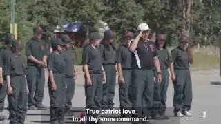 Junior Canadian Rangers from 1 Canadian Ranger Patrol Group sing 