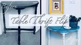 DIY Thrift Flip Half Moon Table | Furniture Makeover