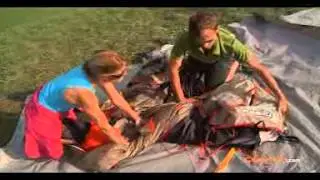 Демонтаж палатки Quechua SECONDS FAMILY 4.2