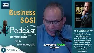 Why Business Lawsuits Are About Money, Not Principles BUSINESS SOS! FSB Legal Center By Rich Sierra