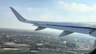 Brussels Airlines SN2649: Brussels to Munich | Pushback, taxi and takeoff | Airbus A320 | OO-SNQ