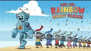 #4K The Rainbow Robot Parade | Color Learning Song for Kids & Deep Cartoon Rhymes | Nursery Rhymes &