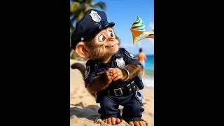 Monkey Police Catches Ice Cream Thief 🍦🐒 | Funniest AI Short Ever