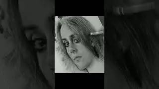 I draw my self-portrait (graphite pencils) | Jane Negoda #shorts #drawingshorts