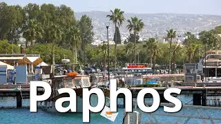 Paphos charming town on the west coast of Cyprus 🇨🇾 4K