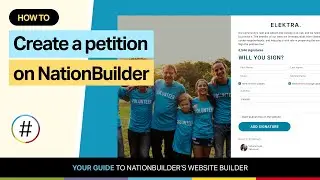 How to create a petition on NationBuilder