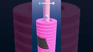 Helix Stack Jump: Smash Ball 🪩 L2 #ball #Jump #gaming #mini #fun #games #shorts