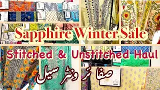 Sapphire 2025 Winter Flat Sale Haul||Stitched & Unstitched Trenndy Outfits||Shopping Vlog