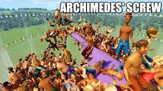 ARCHIMEDES' SCREW Water Slide! | Planet Coaster 2