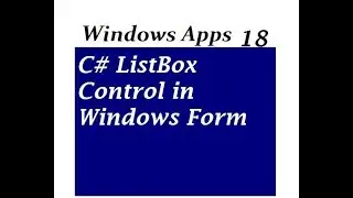 C# ListBox Control in Windows Form