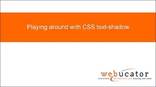 Playing around with CSS text-shadow