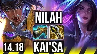 NILAH & Seraphine vs KAI'SA & Rakan (ADC) | Quadra, Rank 8 Nilah, Legendary | BR Grandmaster | 14.18