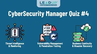 CYBERSECURITY Beginners  Quiz #4 | Vulnerability Management & Penetration Testing | LEADUP
