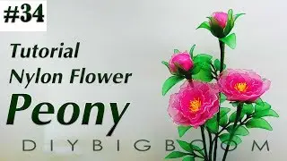 Nylon stocking flowers tutorial #34, How to make nylon stocking flower step by step