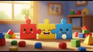 Three Little Puzzle Pieces Fit Fit Fit 🧩 | Nursery Rhymes for Kids & Baby Songs