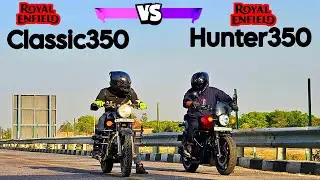 Hunter 350 vs Classic 350 Drag race in this video #royalenfield #hunter #race #dragrace #classic350