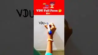 VDU ki full form kya hoti hai || Full form of VDU #shorts #fullform