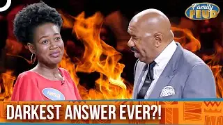 Her Terrifying Answer SILENCED The Studio | Fast Money  | Family Feud Classics