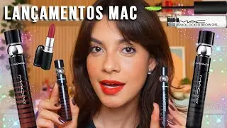 MÁSCARA MAC STACK MARROM vs PRETA,  GEL de SOBRANCELHAS PRO LOCKED e novas CORES de batom MACXIMAL!