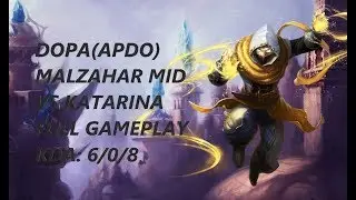 DOPA APDO PICKS MALZAHAR TO COUNTER KATARINA AND DESTROYS HER IN MID!