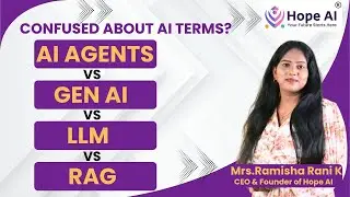 Generative AI vs AI Agent vs LLM vs RAG | Detailed Explanation in Tamil | #hopeai #genai #rag #llm