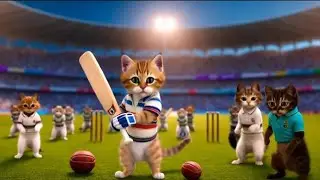 Cute Kittens Playing Cricket Match | Kittens in Big Sports | Cults of Kittens
