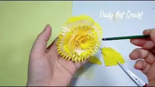 Как сделать простой бумажный цветок - Изготовление 3D бумажного цветка