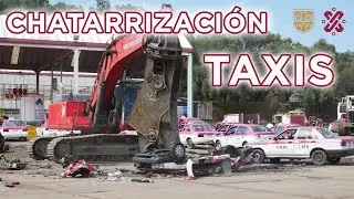 Así se realiza la chatarrización de taxis