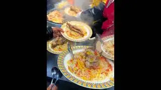 Xinjiang Lamb Pilaf, Fresh from the Pot#ChineseFood #StreetFood #FoodAdventure #XinjiangFood