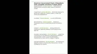 American Government Exam 3 Questions with Complete Solutions Latest 2025