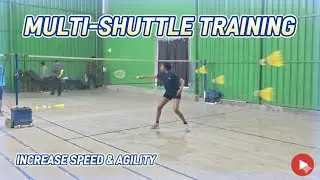 Multi -Shuttle Training || Badminton training for intermediate players || women's singles training||