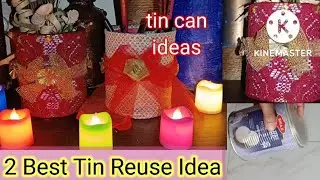 DIY 2 smart tin cans ideas#useful ways to reuse tin cans#smart tin can ideas#tin can crafts #art