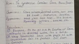 To Synthesis Colloidal Silver Nanoparticles 🧪💎 #chemistry #experiment #mscchemistry #inorganic