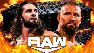 Seth Rollins vs Bron Breakker Casket Match WWE Raw Netflix