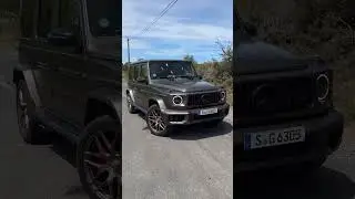 Latest gen #Mercedes #G63 #AMG finished in Monza Grey with the latest golden multispoke wheels! 🔥