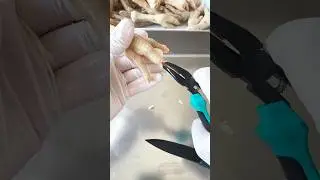 Deboning chicken feet: Used to make the popular Chinese dish lemon chicken feet