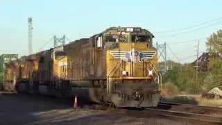 Fifth St  Clinton, IA CP 472 and two UP Z trains October 17, 2019