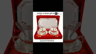 Silver Brass Tea Cup Set  ( Pack of 5)