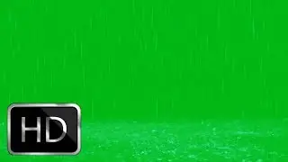 HD Green Screen Rain. Chroma Key. Adobe After Effects