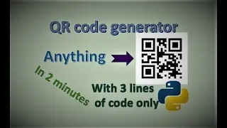 Make QR code of anything with just 3 lines of python code || in 2 mins || hide your passwords || #py